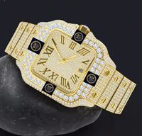 Montre mécanique de luxe en acier inoxydable avec moissanite, style hip-hop, GPS, résistance à l'eau 10 bars, affichage de la date, unisexe, Imperial Jewels
