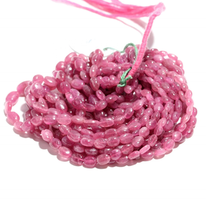 Pink <b>Tourmaline</b> Smooth Oval Beads 5*8mm Stone Beads Elegant Pink <b>Tourmaline</b> with Smooth Finish - Product Image 2