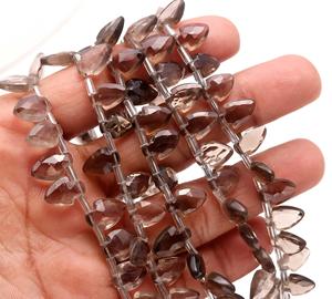 RAY FINE ORNATES Cuentas de Cuarzo Ahumado Ovaladas, Piedras Naturales, Hilo de 8 Pulgadas, Certificadas por Terceros para la Fabricación de Joyas - Product Image 4