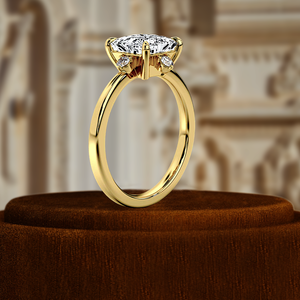 Anillo de Compromiso Solitario con Diamante Cultivado en Laboratorio, Corte Princesa, 1.5CT, Certificado por IGI, Oro Amarillo de 14k, Anillo de Boda para Regalo de Aniversario - Product Image 1