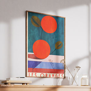 Impression sur toile de cuisine moderne avec cadre en bois, affiche de fruits rouges, décoration murale rétro pour la cuisine, décoration intérieure pour la maison - Product Image 3