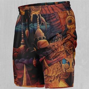 Pantalones Cortos Casuales para Hombre, Diseño Elegante, 100% Poliéster, Etiqueta Personalizada, Patrón Sólido, Secado Rápido, Sublimación, Material Tejido Transpirable - Product Image 4