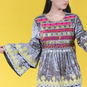 ผ้าฝ้ายคุณภาพดีเยี่ยมสำหรับชุดเดรสแบบอัฟกันคุชชี มีจำหน่ายในทุกสีและดีไซน์ที่เป็นไปได้ ชุดเดรสอัฟกันผ้าฝ้าย - Product Image 5