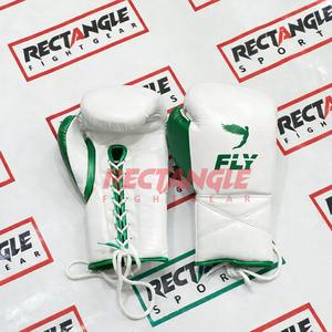 Gants de boxe professionnels sur mesure de haute qualité, en cuir véritable, pour Muay Thai, Kickboxing, entraînement en extérieur, avec lacets. - Product Image 1