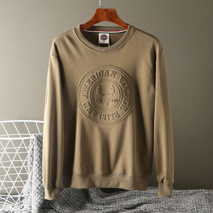 Sweat-shirts en coton de haute qualité en gros, logo personnalisé, col rond, pull pour homme, sweat-shirt à col rond en relief 3D, sweat-shirts d'hiver - Product Image 6