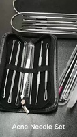 Kit de 7 outils de qualité supérieure en acier inoxydable pour éliminer les points noirs et les points blancs, design personnalisé, extracteur d'acné et de boutons, nettoyeur de pores
