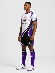 ชุดฟุตบอลแบบซับลิเมชั่นเต็มตัว ชุดฟุตบอลคุณภาพพรีเมียม เสื้อและกางเกงขาสั้น ผ้าระบายอากาศ ยืดหยุ่นได้ สำหรับเยาวชนและผู้ใหญ่ - Product Image 3