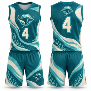 Ensemble Maillot et Short de Basketball Loisir – Panneaux Latéraux, Coutures Durables, Coupe Confortable – Idéal pour les Matchs Scolaires – Motif Textile - Product Image 3
