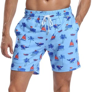 Shorts de Playa para Hombre, de Primera Calidad, 100% Algodón, Ecológicos, Transpirables, de Secado Rápido, Cómodos, con Cintura Elástica, Logotipo Personalizado - Product Image 4