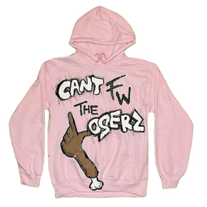 Sweat-shirt à capuche rose personnalisé avec logo, streetwear pour homme, sweat-shirt à capuche vintage avec imprimé graphique, sweat-shirt en molleton de coton lourd - Product Image 5