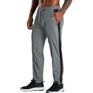 Pantalones de correr a rayas informales personalizados para hombre, pantalones de chándal deportivos ligeros de felpa francesa de poliéster 100% - Product Image 4