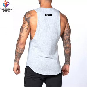 Vente en gros Gym sans manches coupe régulière séchage rapide personnalisé haute qualité plaine hommes débardeur fabrication - Product Image 6