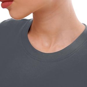 Combinaison pour femme à manches courtes, col rond, couleur unie, extensible, vêtements de sport, coupe ajustée, toutes saisons, tricot en spandex et coton - Product Image 2