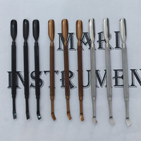 Pousse-cuticules double face noir, argenté et doré avec grip diamanté pour manucure et nail art – Outils de repoussement des cuticules OEM