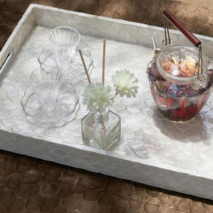 Elegant Resin Art Deco <b>Plant</b> Pattern Multi-Functional Wedding Serving <b>Tray</b> - Product Image 1