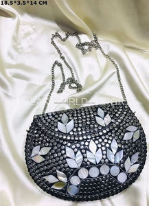 Artesanía de calidad, superventas, bolso de mano redondo de Metal con mosaico de playa de verano para mujer, bolso de mano, bolso de mujer de FWE - Product Image 6