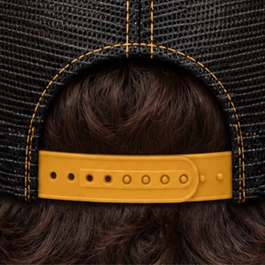 Casquette unisexe à dos en maille, fermeture à pression réglable, casquette décontractée pour l'extérieur, design bicolore, finition lisse, ajustement flexible - Product Image 6