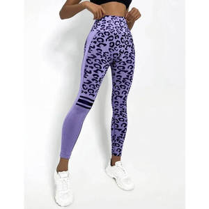 High Waist Leopard Seamless Leggings Women Butt Lifting Workout Tights <b>Tummy</b> <b>Control</b> Fitness Gym Sports Pants - Product Image 5