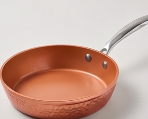 Copper Frying <b>Pan</b> With Stainless Steel <b>Handle</b> Ceramic Non-Stick Interior Modern Design For Gas And Induction Cooker Use - Product Image 2
