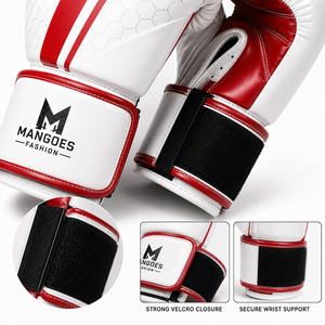 Mangoes Fashion Boxing Gloves PU Leather Training Gloves with Velcro Closure Breathable Palm for Adults - Product Image 4