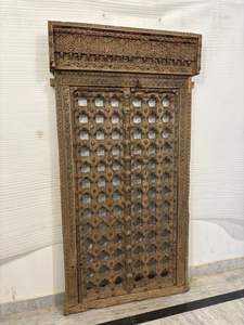 Panneaux de porte en bois massif antique avec cadre sculpté à la main, porte d'entrée de luxe pour villas, restaurants, hôtels, meubles de maison - Product Image 2