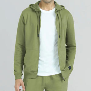 Sudadera con capucha extragrande de estilo urbano con cremallera completa, de poliéster/algodón, forro polar, estampado gráfico de jersey lavado, corte regular, hombros caídos - Product Image 1