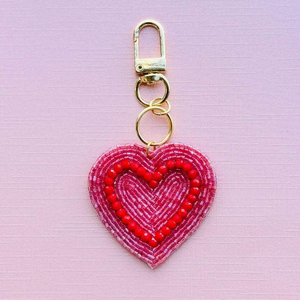 <b>Custom</b> Seed Beaded <b>Keychain</b> For Bags Keys Decorative Embroidery Glass Shaped Bag Pendant Key Rings For Women Gifts Accessory - Product Image 4