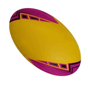 Ballon de rugby OEM en gros, taille personnalisable, avec chambre à air en butyl, classique, durable, pour adultes, entraînement intense et jeu - Product Image 3
