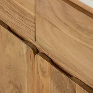 Buffet Vandana Radiant Pebble en bois d'acacia et marbre blanc - Product Image 2