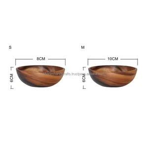 Cuenco de madera rústico moderno de alta calidad para uso múltiple y olla de almacenamiento de pie Ideal para cocina, bodas y hoteles - Product Image 4