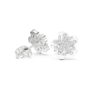 ต่างหูทอง14K อันล้ำค่าสำหรับผู้หญิงในงานปาร์ตี้ดีไซน์คริสตัลเซอร์โคเนียทรงกลมหนาขนาดใหญ่ - Product Image 5