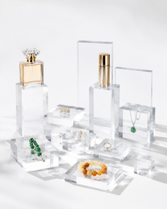 Best Sales Transparent Square Acrylic Display Riser Movable Jewelry Perfume Collection Block Display <b>Stand</b> for Shop - Product Image 4
