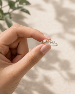 Fishbone <b>Ring</b> | 925 Sterling Silver Dainty Fish Skeleton <b>Ring</b> Coastal Ocean <b>Stacking</b> Jewelry - Product Image 5