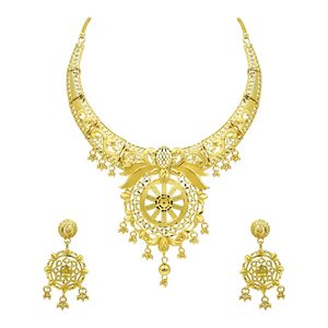 Wholesale Brass Fashion 14K/18K/24K Micron Gold Plated <b>Box</b> African Bridal <b>Necklaces</b> Earrings Set Traditional Turkey Dubai - Product Image 4
