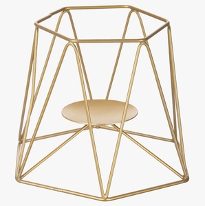 Candelabro Geométrico de Metal Dorado, Moderno, Poligonal, Hecho a Mano, Ecológico, Centro de Mesa, Decoración para el Hogar, Adornos para Bodas - Product Image 3