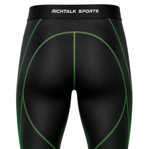 Leggings de Yoga Largos, Cintura Alta, Degradado Verde y Negro, Impresión por Transferencia de Calor, Elásticos en Cuatro Direcciones, Ecológicos, de Secado Rápido y Transpirables - Product Image 5