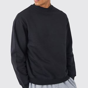 Men's <b>Crew</b> <b>Neck</b> <b>Sweatshirt</b> Red <b>Black</b> Regular Fit Casual Pullover Knitted Cotton Eco-Friendly Lined 300g Winter Wear - Product Image 1