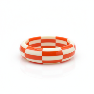 กำไลข้อมือเรซิ่นทำมือ - กำไลเรซิ่นวินเทจสองสีทันสมัยแบบซ้อนได้ กำไลเรซิ่นเรขาคณิตหลากสีสั่งทำได้ ขายส่งเครื่องประดับเรซิ่น - Product Image 1