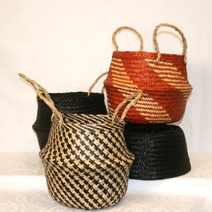 Ensemble de paniers de rangement en herbe de mer tissée organisateur de paille naturelle de haute qualité paniers en jonc de mer faits à la main - Product Image 6