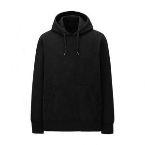 Sudadera con Capucha para Hombre, Color Sólido, Informal, de Punto, de Algodón y Felpa, para Otoño, con Bolsillos, Corte Regular - Product Image 2