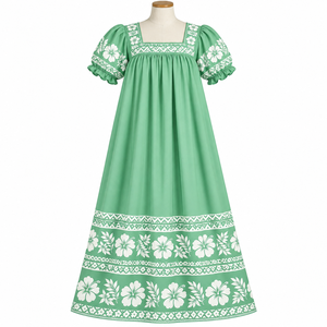 Hermosos Vestidos Mumu para una Cintura Cómoda y a la Moda, Vestido Mumu con Estampado Floral y Tribal, Antiarrugas y Transpirable - Product Image 2