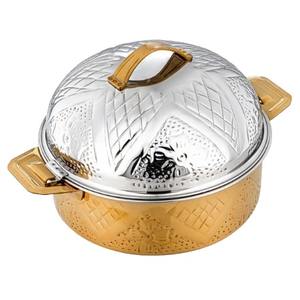 Ensemble Classique et Élégant de 3 Pièces en Acier Inoxydable Argenté, Plat Rond pour Fondue, Couvercle, Lave-Vaisselle, Décoration de Table pour la Maison, l'Hôtel, le Restaurant - Product Image 4