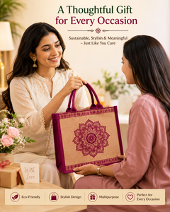 Custom Printed Geometric Pattern Premium Laminated Jute Tote <b>Bag</b> Rope Eco-Friendly Reusable Shopping <b>Wedding</b> <b>Gift</b> <b>Bag</b> 36x33x16cm - Product Image 1