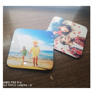 Custom Logo Photo Printed Wood <b>Coaster</b> Personalized Sublimation MDF <b>Cork</b> <b>Coasters</b> for Drinks Home Decor Wedding Gift Souvenir - Product Image 1