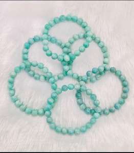 Bracelet en amazonite naturelle authentique 8 mm, best-seller, pierre de protection à énergie positive, disponible au prix direct usine - Product Image 3