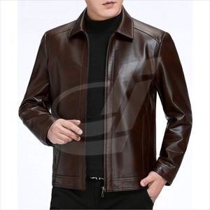 Chaqueta de Cuero de Moda con Cuello Alto para Hombre, al Mejor Precio, Chaqueta de Cuero Genuino, Parka, Hecha en Pakistán - Product Image 6