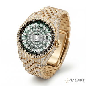 Montre Rolax de Luxe en Moissanite et Quartz, Bracelet en Alliage, Design Antique, Style Hip Hop Glacé, Brillant et Premium pour Hommes et Femmes - Product Image 1