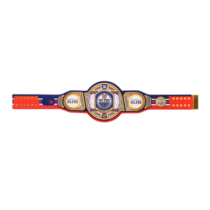 Cinturón de Campeonato de los Edmonton Oilers, Cinturón Oficial para Fanáticos del Deporte, Cinturón de Lucha Libre Personalizable de Primera Calidad para Coleccionistas - Product Image 1