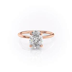 Iced Jewelz 3.25 Carat Oval Cut <b>Ring</b> 14K yellow Gold Gold Plated for her IGI engagement <b>ring</b> wedding <b>ring</b> - Product Image 2