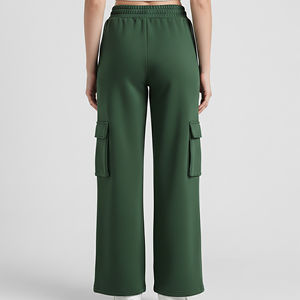 Pantalon de survêtement droit en coton et dentelle, taille élastique, logo vieilli, qualité supérieure, poids lourd, personnalisé, idéal pour l'été – Meilleures ventes - Product Image 3